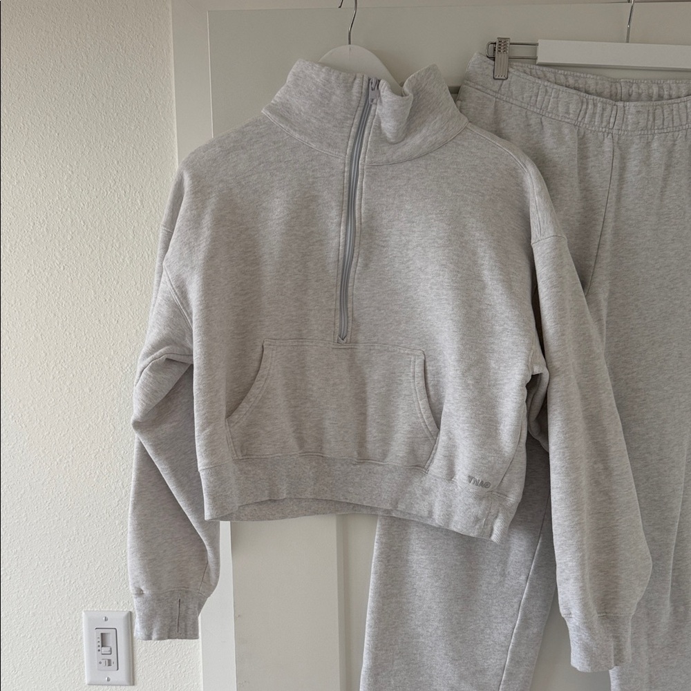 TNA Sweatfleece Half-Zip Sweatshirt and Joggers Set